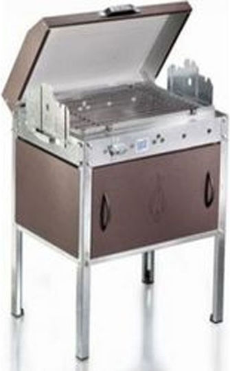 Pitsilos Galvanized Charcoal Grill with Lid 55cmx40cm