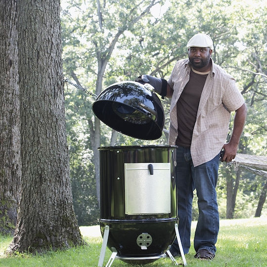 Weber Smokey Mountain Cooker Inox Grătar cu Cărbuni cu Capac și Termometru 57cmx57cm