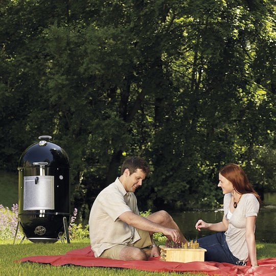 Weber Smokey Mountain Cooker Inox Grătar cu Cărbuni cu Capac și Termometru 57cmx57cm