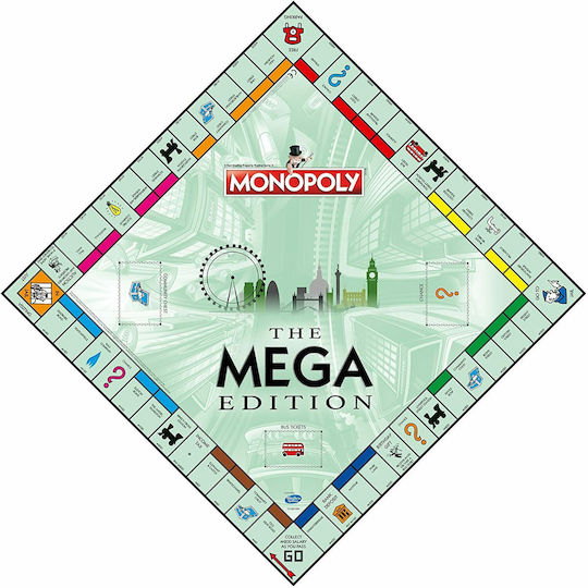 Επιτραπέζιο Παιχνίδι Mega Monopoly (English Edition) για 2-6 Παίκτες 8+ Ετών (EN) Winning Moves