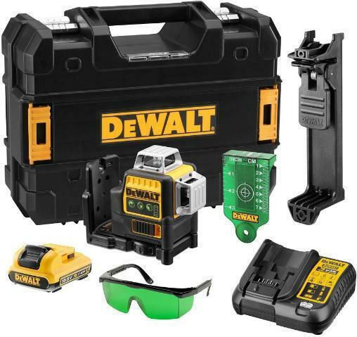 Dewalt DCE089D1G Self-leveling Rotational Laser Level Green Beam 12V with Working Range 30m