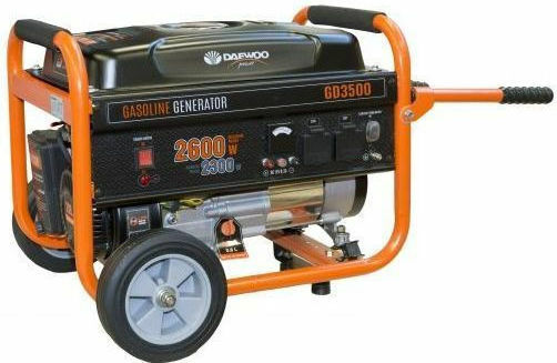 Daewoo GD 3500 Γεννήτρια Βενζίνης Τετράχρονη με Χειροκίνητη Μίζα, Ρόδες και Μέγιστη Ισχύ 3.5kVA
