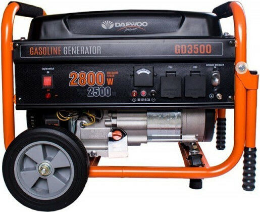 Daewoo GD3500E Generators Benzin mit Rädern und maximaler Leistung 3.5kVA