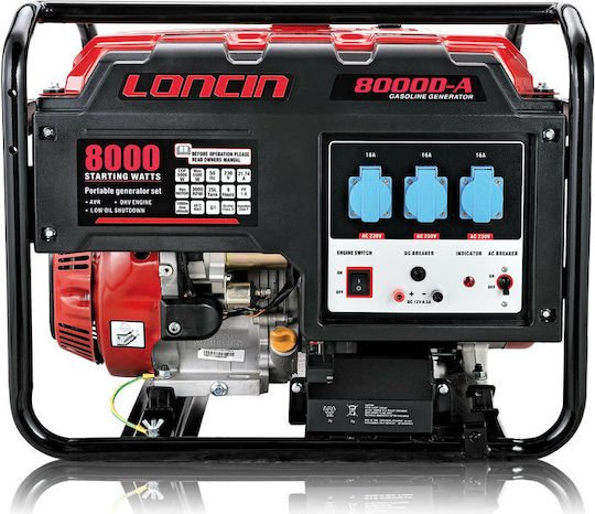 Loncin Γεννήτρια Βενζίνης Τετράχρονη με Ηλεκτρική Μίζα και Μέγιστη Ισχύ 8.1kVA