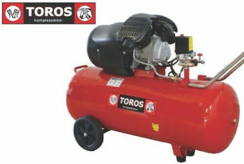 Toros TM 100/3 Μονοφασικό Κομπρεσέρ Αέρος 73dB με Ισχύ 3hp και Αεροφυλάκιο 100lt