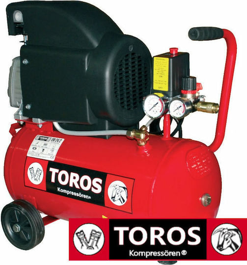 Toros EM 50/2 Μονοφασικό Κομπρεσέρ Αέρος με Ισχύ 2hp και Αεροφυλάκιο 50lt