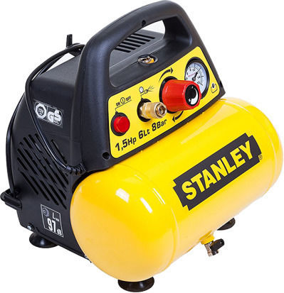 Stanley Single-Phase Air Compressors 97dB with Power 1.47hp and Airtank 6lt DN200/8/6