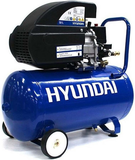 Hyundai H50l Single-Phase Air Compressors with Power 2hp and Airtank 50lt 67B03