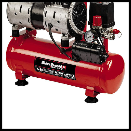 Einhell TE-AC 6 Single-Phase Air Compressors 57dB with Airtank 6lt 4020600