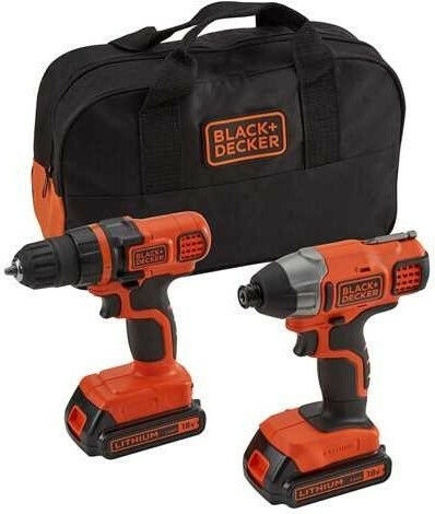 Black & Decker BD146 Σετ Δραπανοκατσάβιδο & Παλμικό Κατσαβίδι 18V με 1 Μπαταρία 1.5Ah