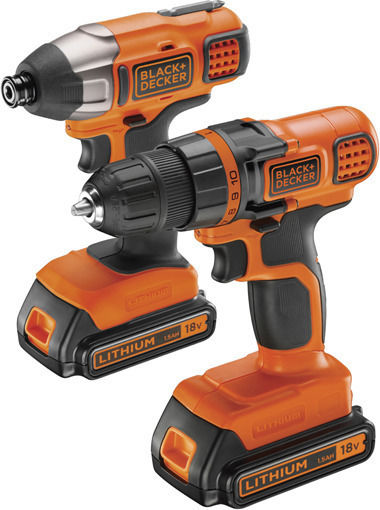 Black & Decker BD146 Σετ Δραπανοκατσάβιδο & Παλμικό Κατσαβίδι 18V με 1 Μπαταρία 1.5Ah