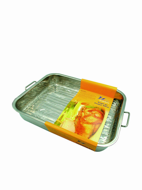 Veltihome Lasagna Pan Stainless Steel Rectangular Baking Pan 30x40cm