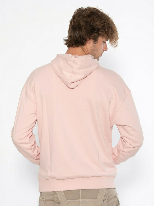 Puma Herren Sweatshirt mit Kapuze und Taschen Rosa