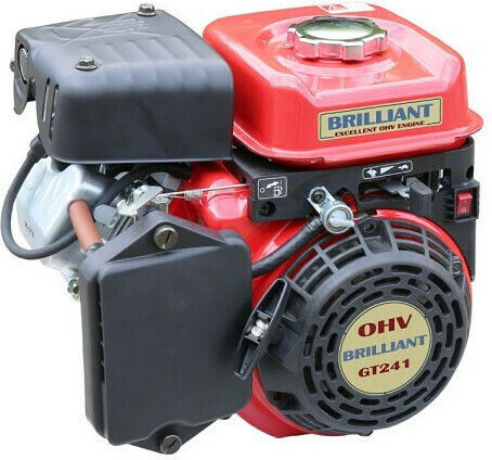 Brilliant GT 241-Q Gasoline Engine 4 Stroke 79.66cc 2.4hp Horizontal Axis with Keyway and Starter (Tank 4lt)