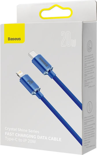 Baseus Crystal Shine Braided USB-C to Lightning Cable 20W Blue 1.2m (CAJY000203)