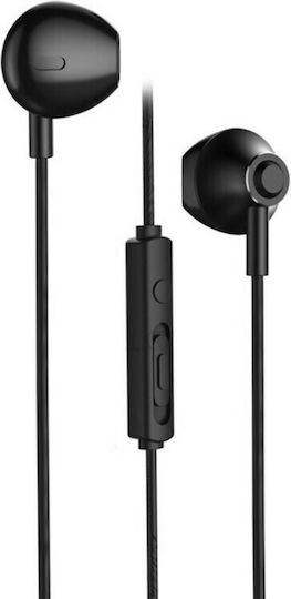 Remax RM-711 Earbuds Handsfree Ακουστικά με Βύσμα 3.5mm Μαύρο