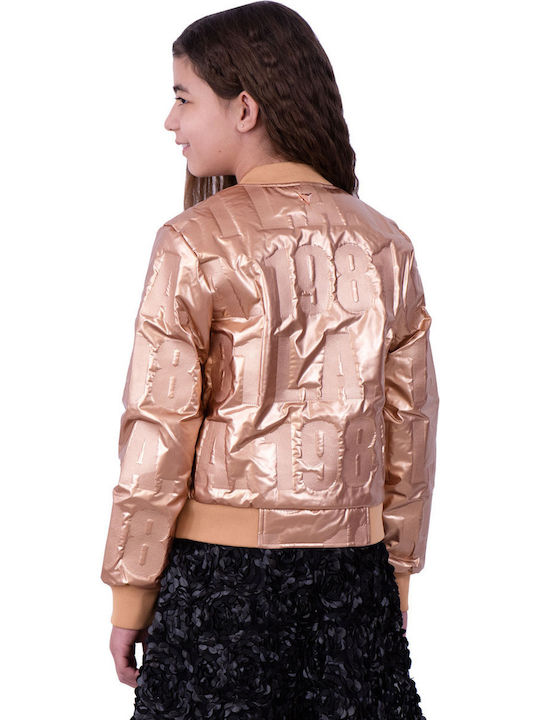Kids' Bomber Short Gold