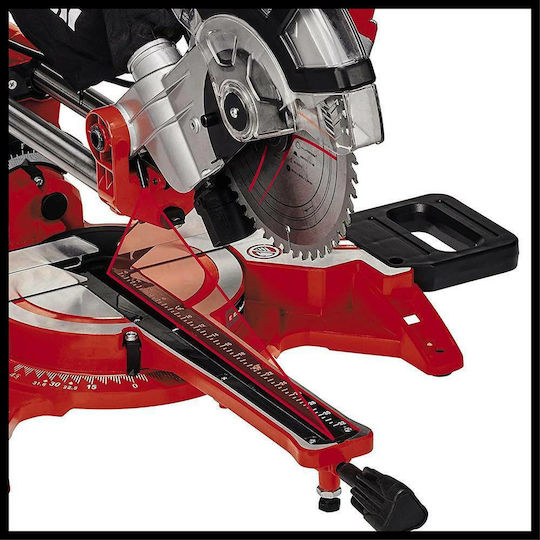 Einhell TC-SM 2131/1 Dual Miter Saw Electric Sliding with Power 1500W, Laser Guide, Cutting Disc Diameter 210mm & Cutting Speed 4900rpm