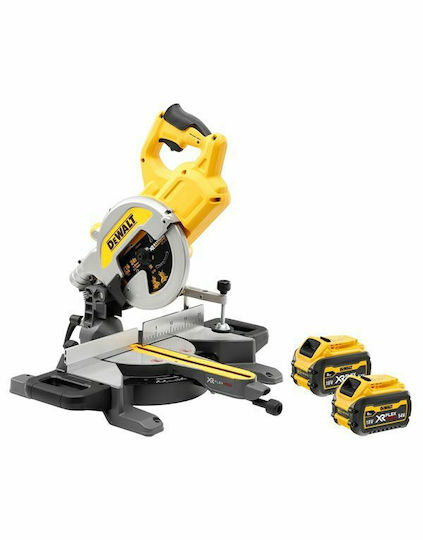 DEWALT Akku-Kapp- und Gehrungssäge 54V Schiebesäge Scheibendurchmesser 216mm 2x6Ah