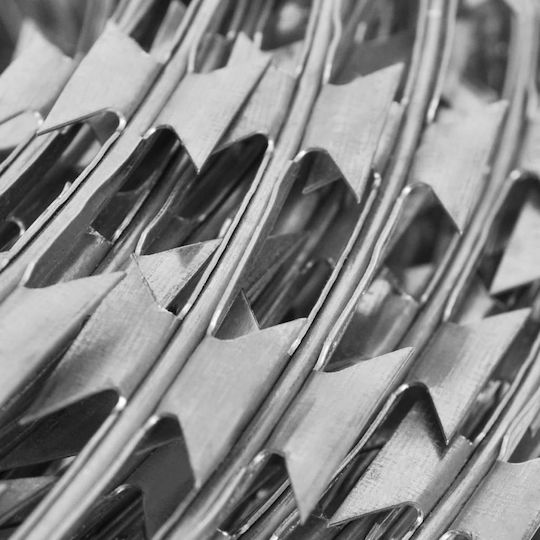 vidaXL Wire Fencing Razor Wire Gray 60m
