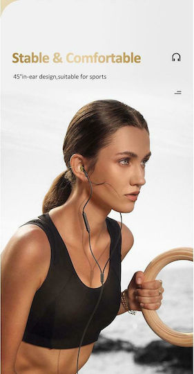 Usams US-SJ482 In-Ear Freihändig Kopfhörer mit Stecker USB-C Schwarz