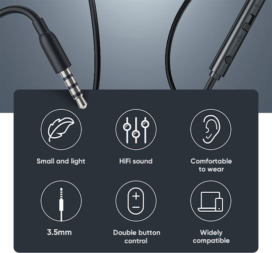 Joyroom EL114 In-ear Handsfree με Βύσμα 3.5mm Μαύρο