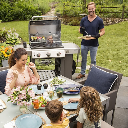 Genesis II E-310 GBS Gasgrill Gusseisen Rost 68cmx48cmcm mit 3 Stück 9.38kW