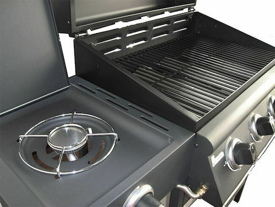 Grill Chef Gas Grill with 4 pcs 12.8kW and Side Burner