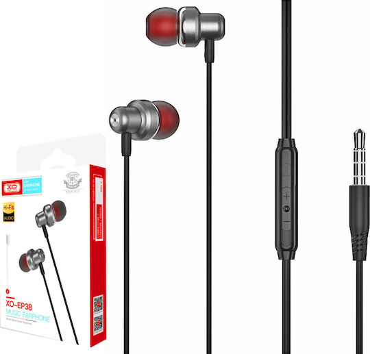 XO EP38 In-Ear Freihändig Kopfhörer mit Stecker 3.5mm Gray