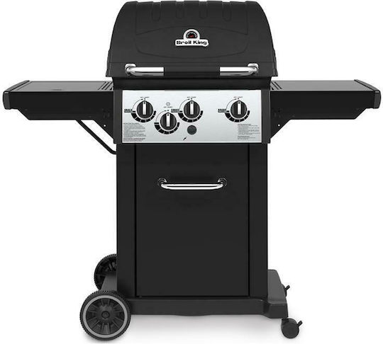 Broil King Royal 340 Ψησταριά Υγραερίου Μαντεμένιας Σχάρας 56x38εκ. με 3 Εστίες 8.8kW και Πλαϊνό Μάτι 2.7kW