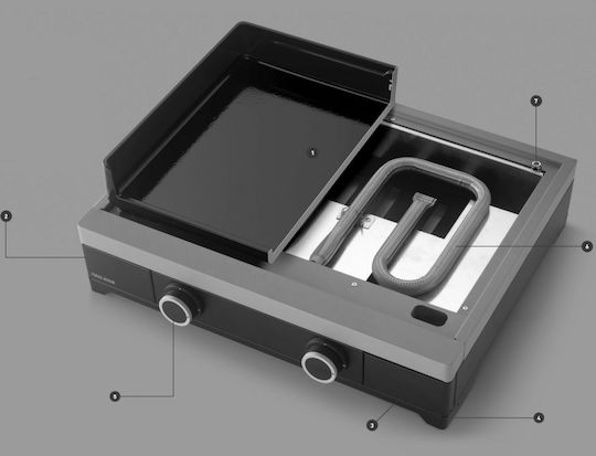 Forge Adour Modern G45 A Ψησταριά Υγραερίου με 1 Εστία 3.2kW