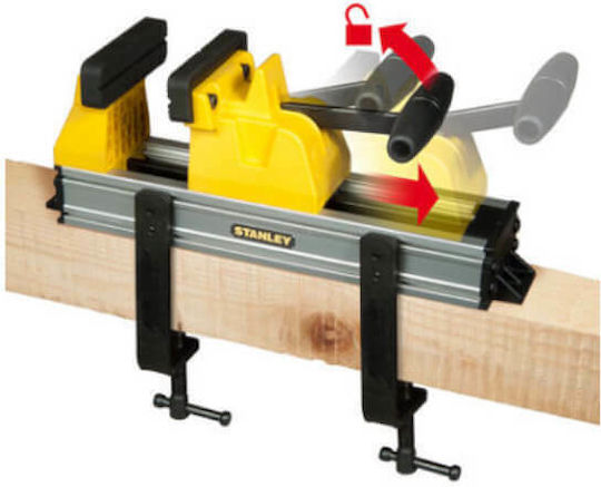Stanley Fixed Bench Vise Made of Steel with Maximum Opening 80mm