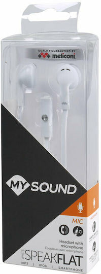 Meliconi Speak Flat Earbuds Handsfree με Βύσμα 3.5mm Λευκό