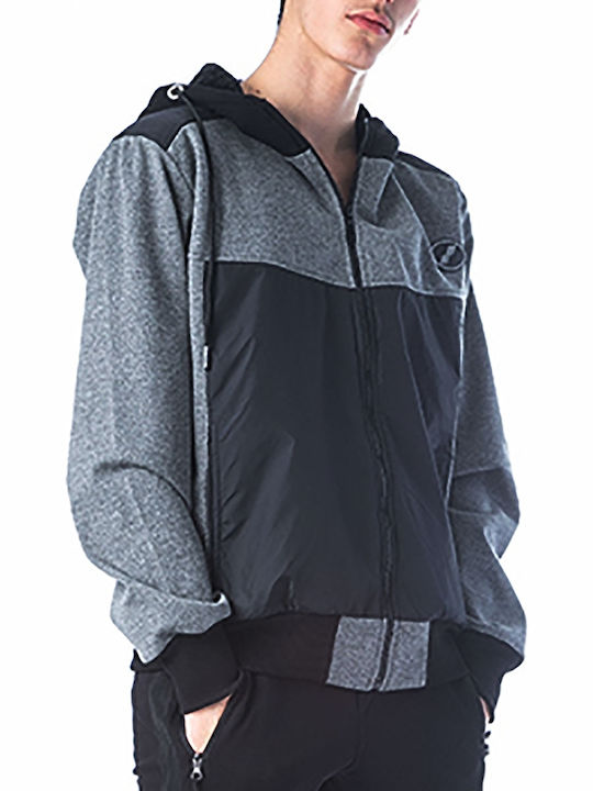 Gray Hooded Cardigan