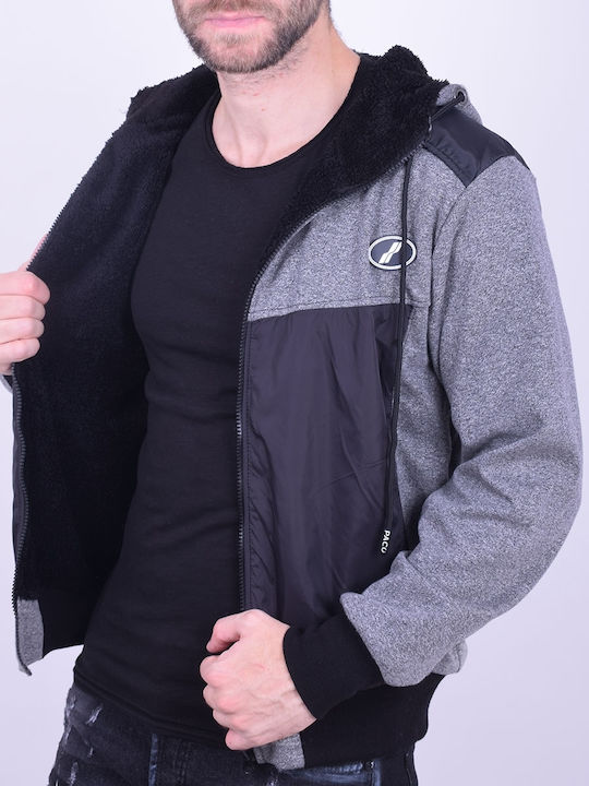 Gray Hooded Cardigan