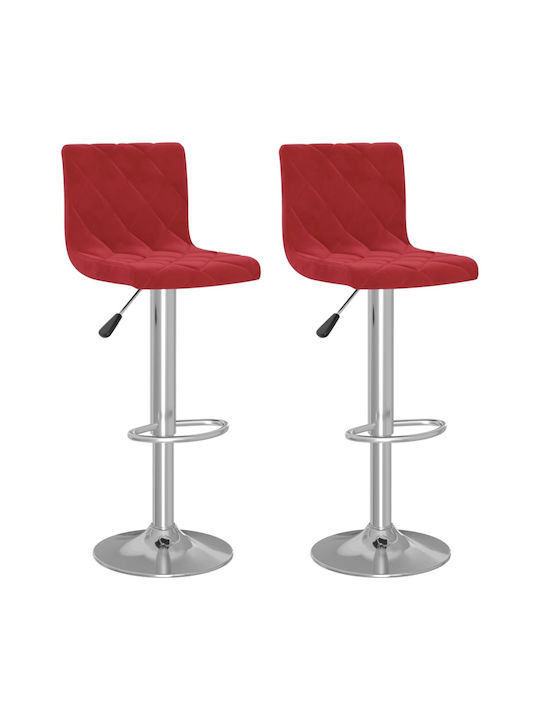 Stool Bar with Back & Adjustable Height Bordeaux 2pcs 40x43x90-111cm