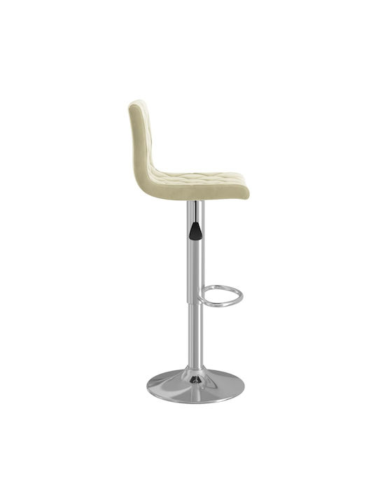 Stool Bar with Back & Adjustable Height Cream 2pcs 40x43x90-111cm