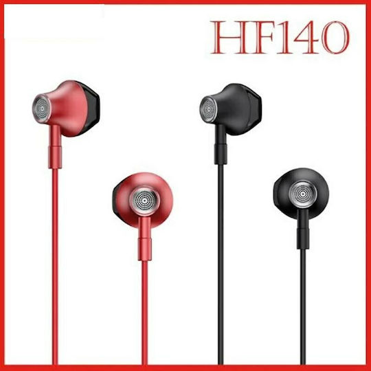 Lenovo HF 140 Earbuds Handsfree με Βύσμα 3.5mm Κόκκινο