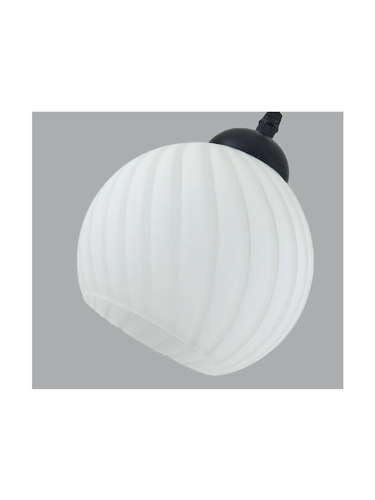 Home Lighting Swirl Pendant Light White with Socket E27 30x100x40cm