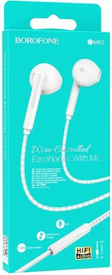 Borofone BM63 Melodic Handsfree cu două căști cu mufă 3.5mm Alb