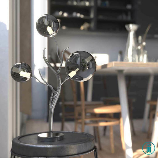 Wofi Jasmine Dekorative Lampe mit Fassung für G9 Lampe Silber