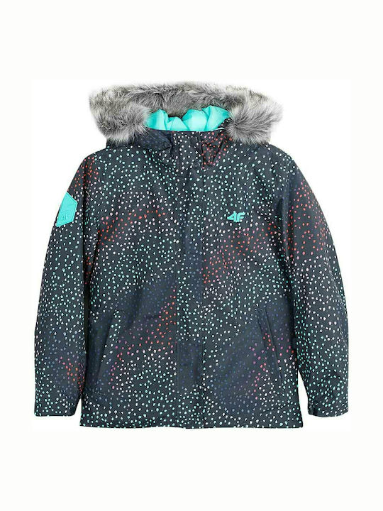 Kinder Sportjacke Kurz mit Kapuze Marineblau