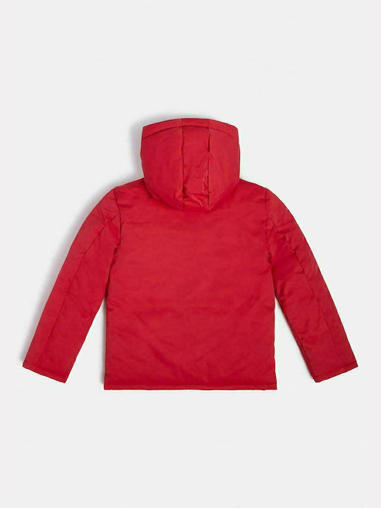 Kids' Casual Jacket Short with Hood Red