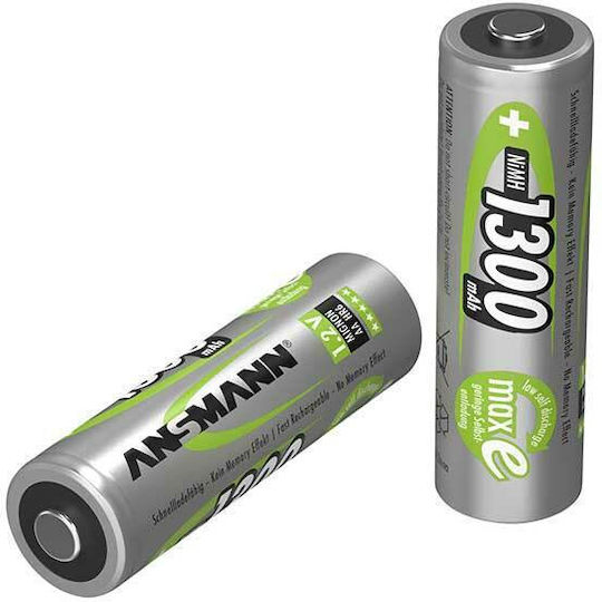 Ansmann Basic II USB Φορτιστής 2 Μπαταριών Ni-MH Μεγέθους AA/AAA Σετ με 2x AA 1300mAh