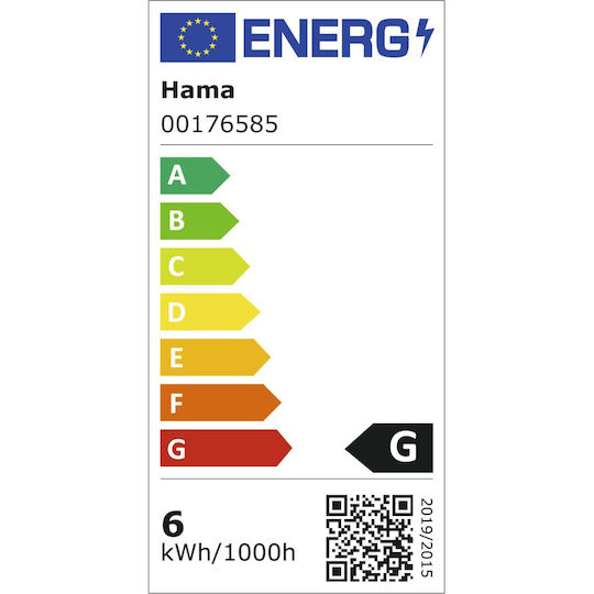 HAMA Smart Bulb LED 5.5W for Socket GU10 and Shape MR16 Adjustable White 400lm Dimmable