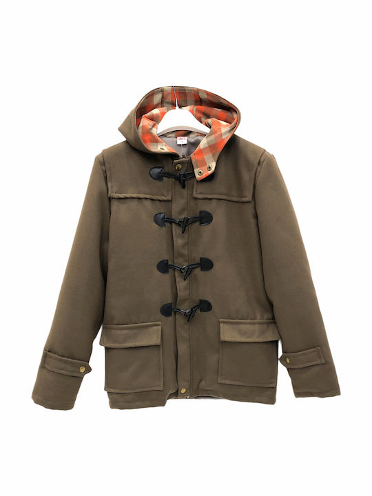 Kids Montgomery Coat Long Hooded Brown