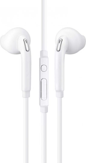 XO S6 In-ear Handsfree Ακουστικά με Βύσμα 3.5mm Λευκό