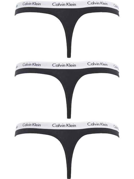 Carousel Βαμβακερά Damen Zeichenfolge 3Pack Schwarz