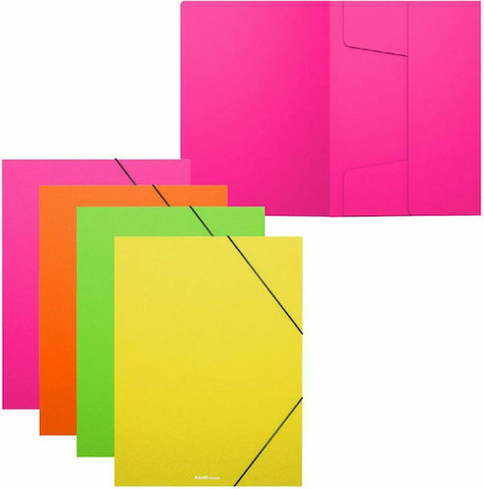 ErichKrause Folder with Rubber Band and Ears for Paper A5 Matt Neon (Μiscellaneous colours)