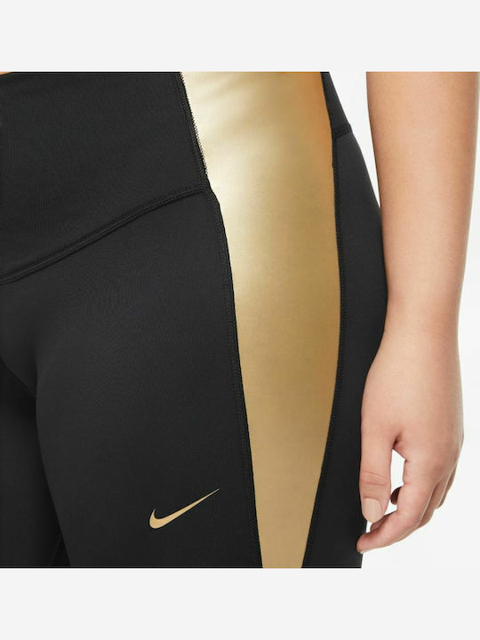 Dri-Fit One Schulung Frauen Lang Leggings Hochgeschnitten Schwarz